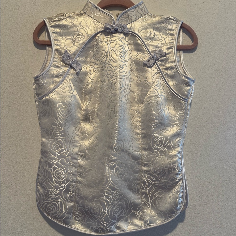 Elegant White Silk Top